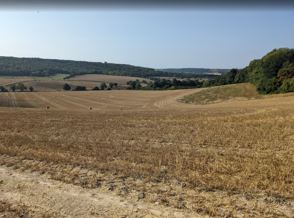 Views over farmland from Wendover Woods